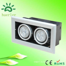 Alta calidad de mercado de China empotrable proyector de la parrilla LED 6w para la etapa